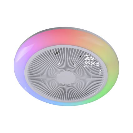 JUST LIGHT. 14623-16 - LED RGBW dimbare plafondventilator met verlichting BRENDA LED/22W/230V 3000-6000K Ø 46 cm wit + afstandsbediening