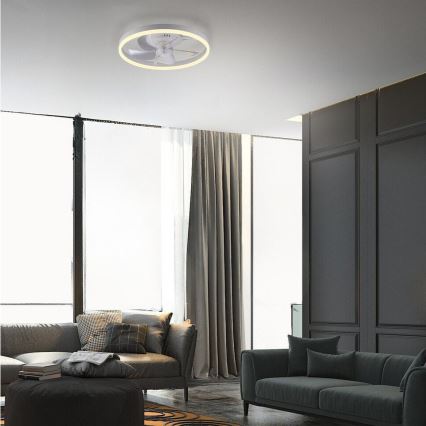 JUST LIGHT. 14624-16 - RITA dimbare LED-plafondventilator met geïntegreerd licht LED/22W/230V 3000-6000K Ø 50 cm wit + afstandsbediening