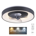 JUST LIGHT. 14644-18 - LED Dimbare plafondlamp met ventilator VENIKA LED/36W/230V diameter 48,6 cm 2700-5000K + afstandsbediening