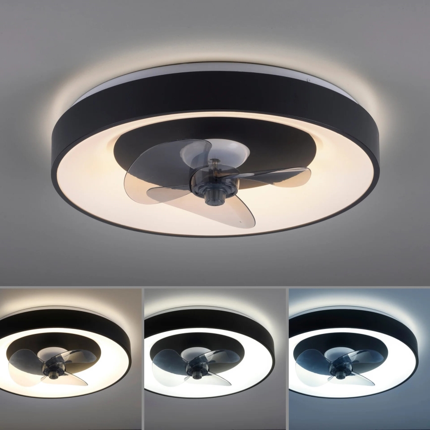 JUST LIGHT. 14644-18 - LED Dimbare plafondlamp met ventilator VENIKA LED/36W/230V diameter 48,6 cm 2700-5000K + afstandsbediening