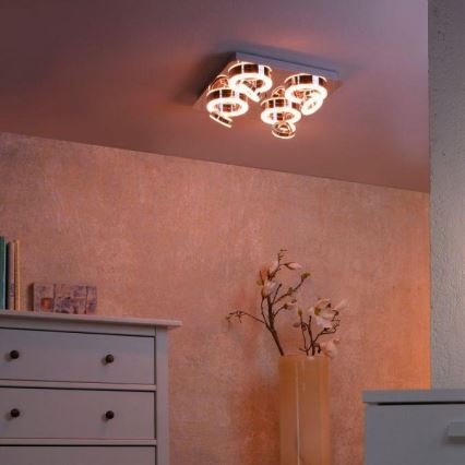 JUST LIGHT. 14662-17 - LED RGBW Dimbare Spot TIM LOLASMART 4xLED/5,9/230V 2700-5000K + afstandsbediening