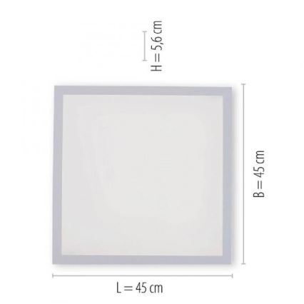 JUST LIGHT. 14681-16 - LED RGB Dimbaar bevestigd lichtpaneel LOLA FLAT LED/28W/230V 2700-5000K + afstandsbediening