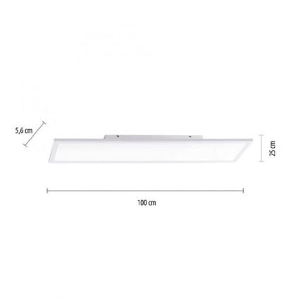 JUST LIGHT. 14682-16 - LED RGB Dimbaar bevestigd lichtpaneel LOLA FLAT LED/28,5W/230V 2700-5000K + afstandsbediening