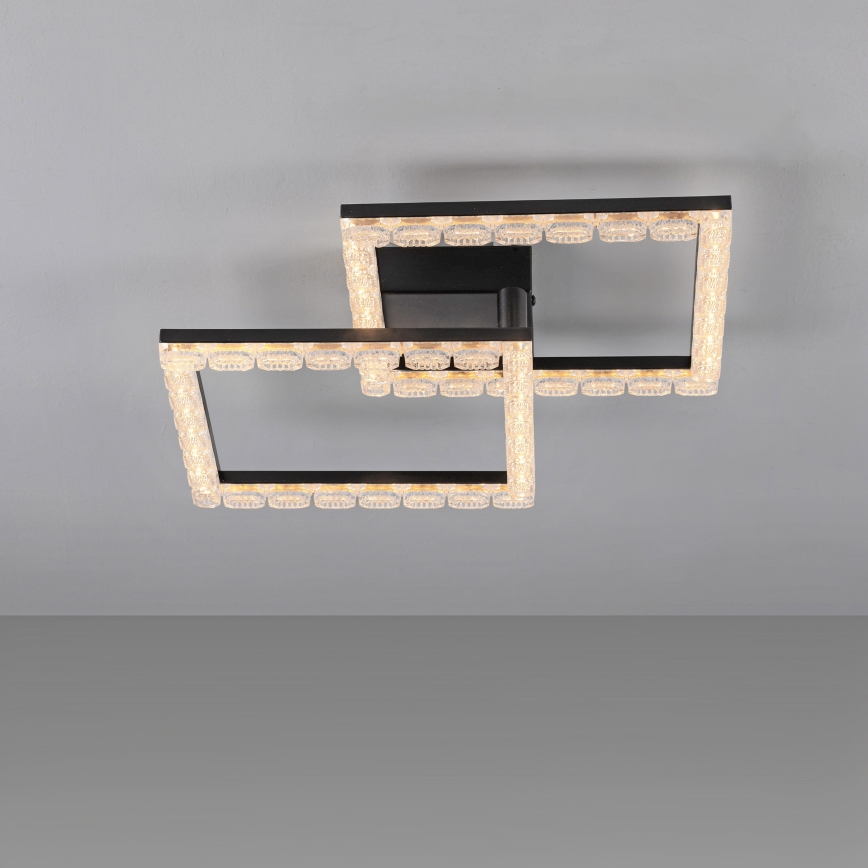 JUST LIGHT. 14732-18 - LED plafondlamp GLITRA LED/17,5W/230V 37,6x37,6 cm zwart