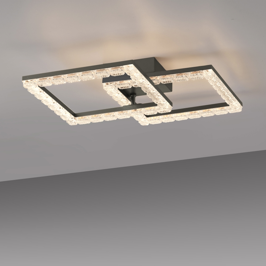 JUST LIGHT. 14732-18 - LED plafondlamp GLITRA LED/17,5W/230V 37,6x37,6 cm zwart