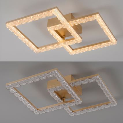 JUST LIGHT. 14732-60 - LED plafondlamp GLITRA LED/17,5W/230V 37,6x37,6 cm goud