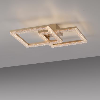 JUST LIGHT. 14732-60 - LED plafondlamp GLITRA LED/17,5W/230V 37,6x37,6 cm goud