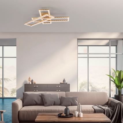 JUST LIGHT. 14733-60 - LED Plafondlamp GLITRA LED/35W/230V 57,25x72,05 cm goudkleurig