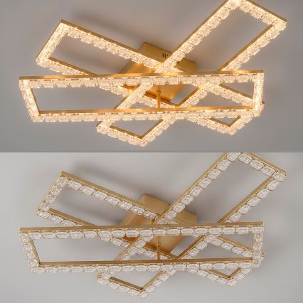 JUST LIGHT. 14733-60 - LED Plafondlamp GLITRA LED/35W/230V 57,25x72,05 cm goudkleurig