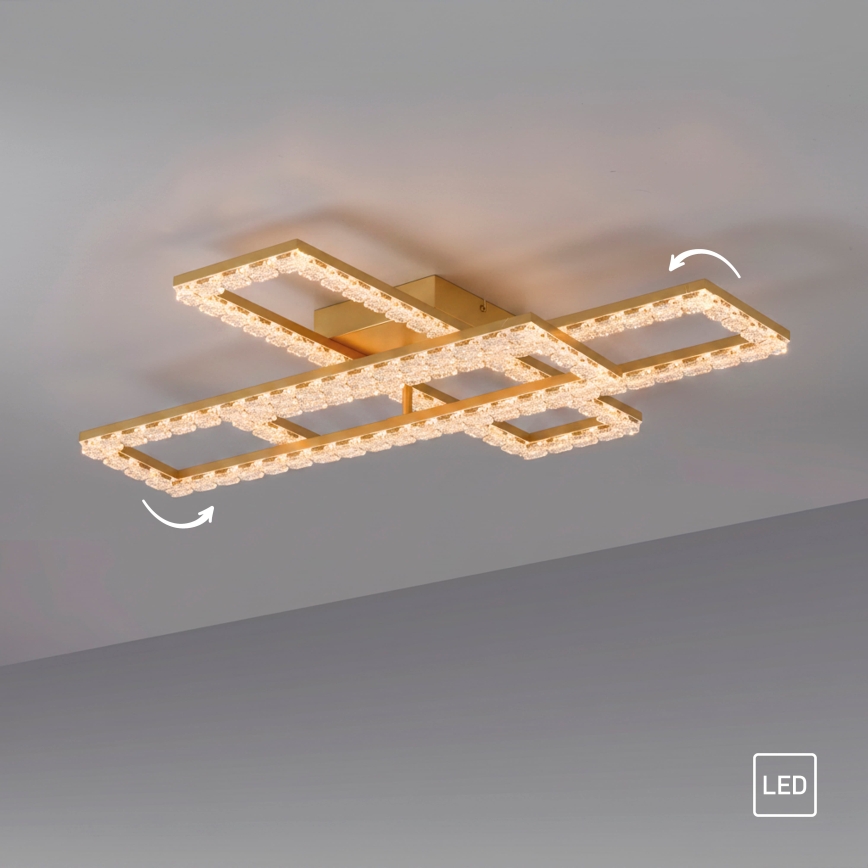 JUST LIGHT. 14733-60 - LED Plafondlamp GLITRA LED/35W/230V 57,25x72,05 cm goudkleurig
