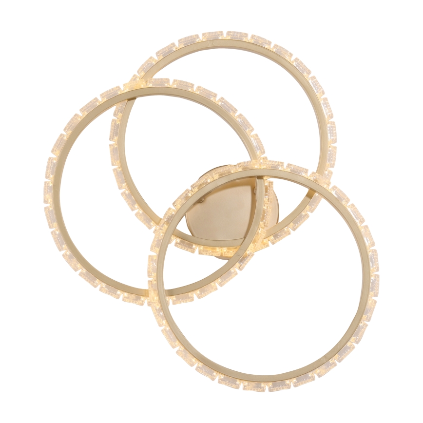 JUST LIGHT. 14734-60 - LED plafondlamp GLITRA LED/37W/230V Ø 50 cm goud