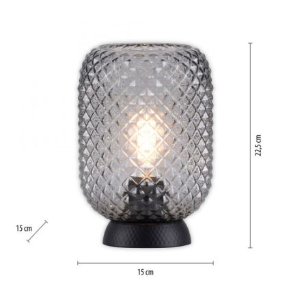 JUST LIGHT. 14906-18 - Tafellamp REISHI 1xE27/40W/230V zwart