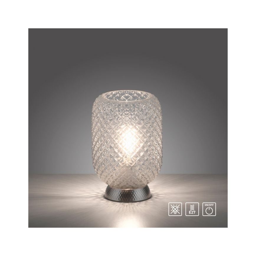 JUST LIGHT. 14906-55 - Tafellamp REISHI 1xE27/40W/230V mat chroom