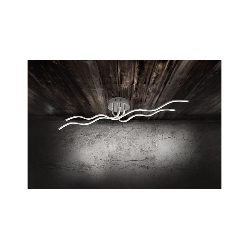 JUST LIGHT. 15126-55 - LED Bevestigde Hanglamp WAVE LED/29,4W/230V mat chroom