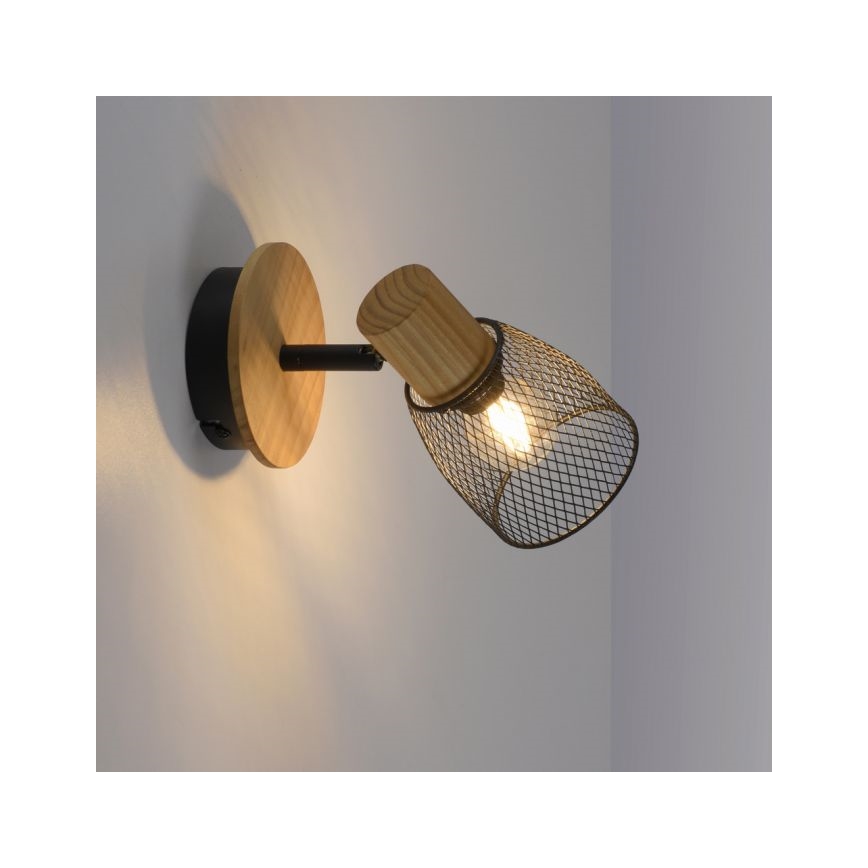 JUST LIGHT. 15191-79 - Wandspot TAMIS 1xE14/10W/230V grenen
