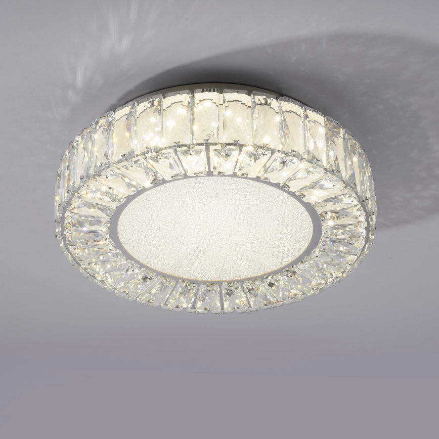JUST LIGHT. 15221-17 - LED-plafondlamp KULUNKA LED/32W/230V Ø 37 cm glanzend chroom
