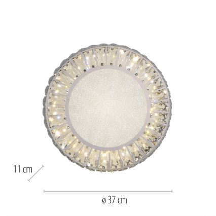JUST LIGHT. 15221-17 - LED-plafondlamp KULUNKA LED/32W/230V Ø 37 cm glanzend chroom