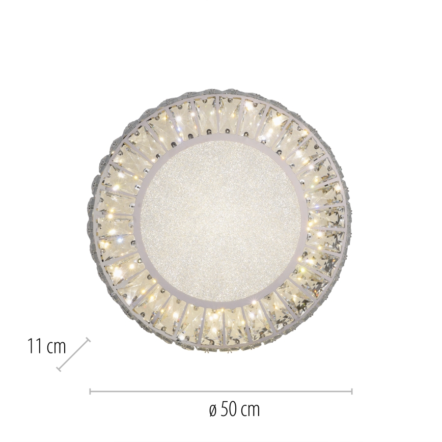 JUST LIGHT. 15222-17 - LED-plafondlamp KULUNKA LED/46W/230V Ø 50 cm glanzend chroom