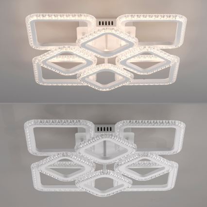 JUST LIGHT. 15269-16 - LED plafondlamp CRYSTALLO LED/43,5W/230V 49x49 cm wit
