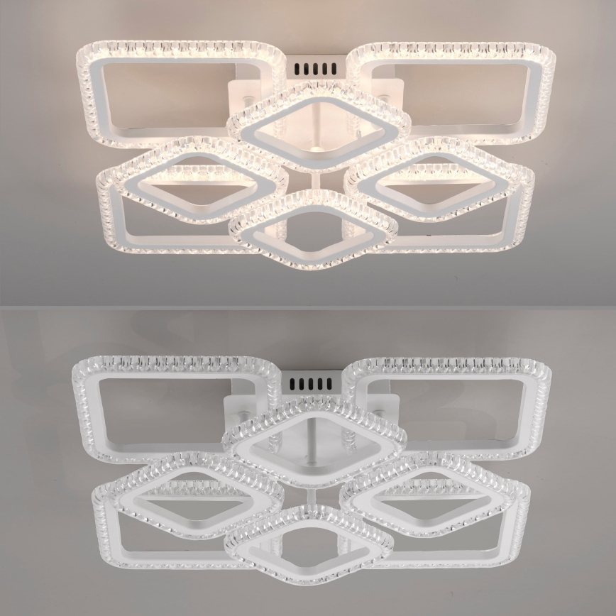JUST LIGHT. 15269-16 - LED plafondlamp CRYSTALLO LED/43,5W/230V 49x49 cm wit