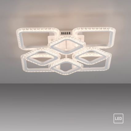 JUST LIGHT. 15269-16 - LED plafondlamp CRYSTALLO LED/43,5W/230V 49x49 cm wit