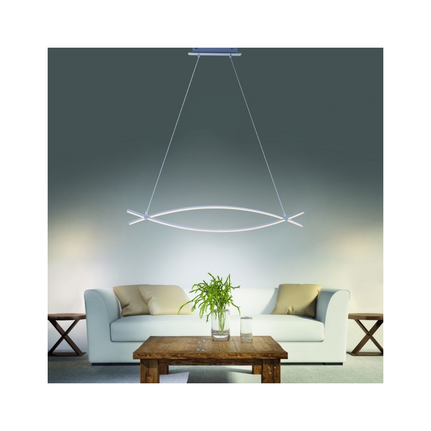 JUST LIGHT. 15382-55 - LED Hanglamp aan een koord MAJA 2xLED/8,4W/230V mat chroom