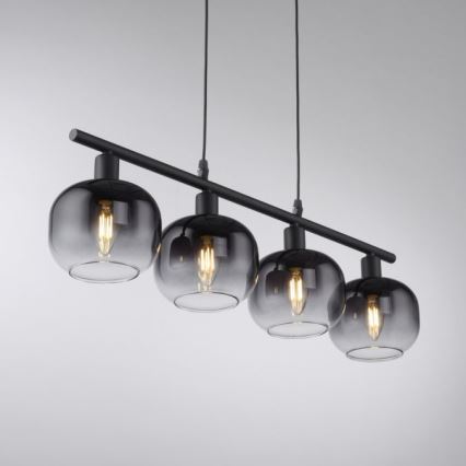 JUST LIGHT. 15421-18 - Hanglamp aan een koord ZEA 4xE14/25W/230V zwart