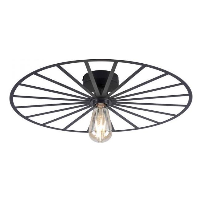 JUST LIGHT. 15636-18 - Plafondlamp SPIKE 1xE27/40W/230V diameter 50 cm zwart