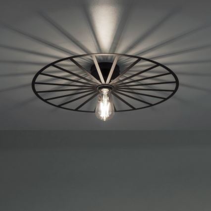 JUST LIGHT. 15636-18 - Plafondlamp SPIKE 1xE27/40W/230V diameter 50 cm zwart