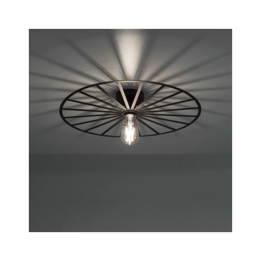JUST LIGHT. 15636-18 - Plafondlamp SPIKE 1xE27/40W/230V diameter 50 cm zwart