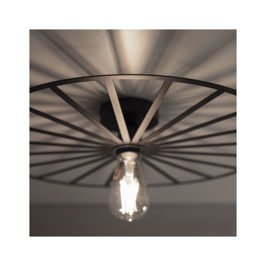 JUST LIGHT. 15636-18 - Plafondlamp SPIKE 1xE27/40W/230V diameter 50 cm zwart