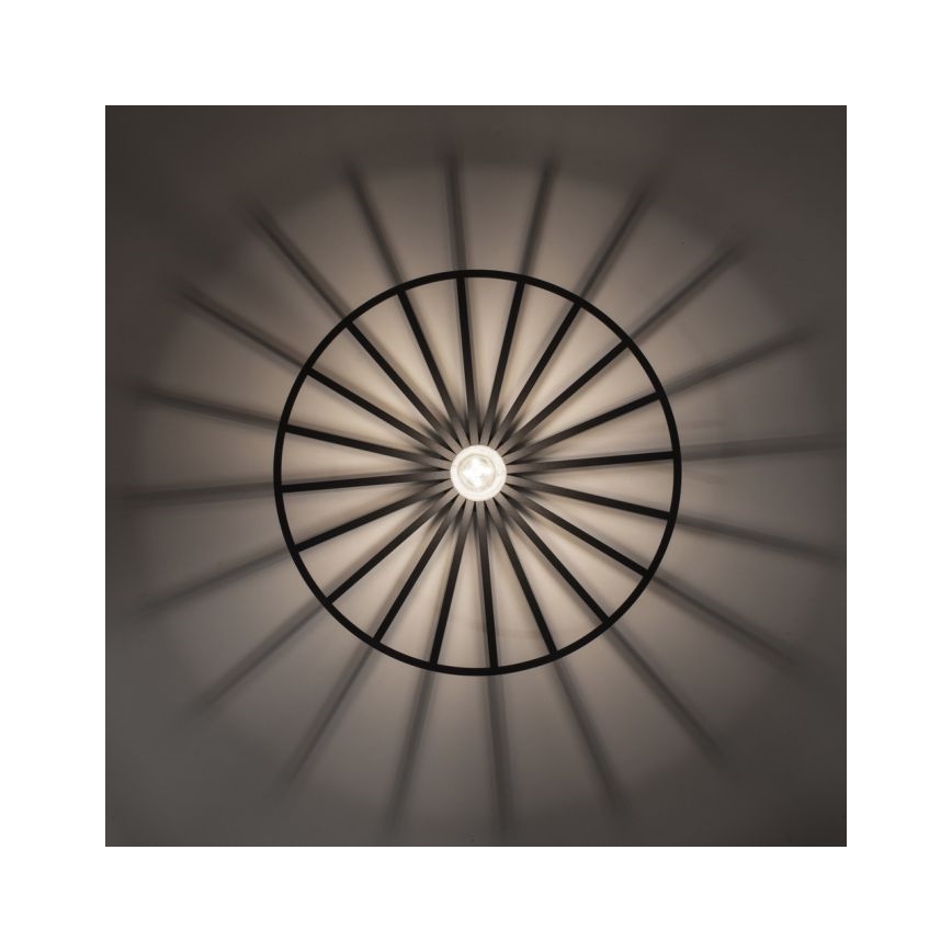 JUST LIGHT. 15636-18 - Plafondlamp SPIKE 1xE27/40W/230V diameter 50 cm zwart