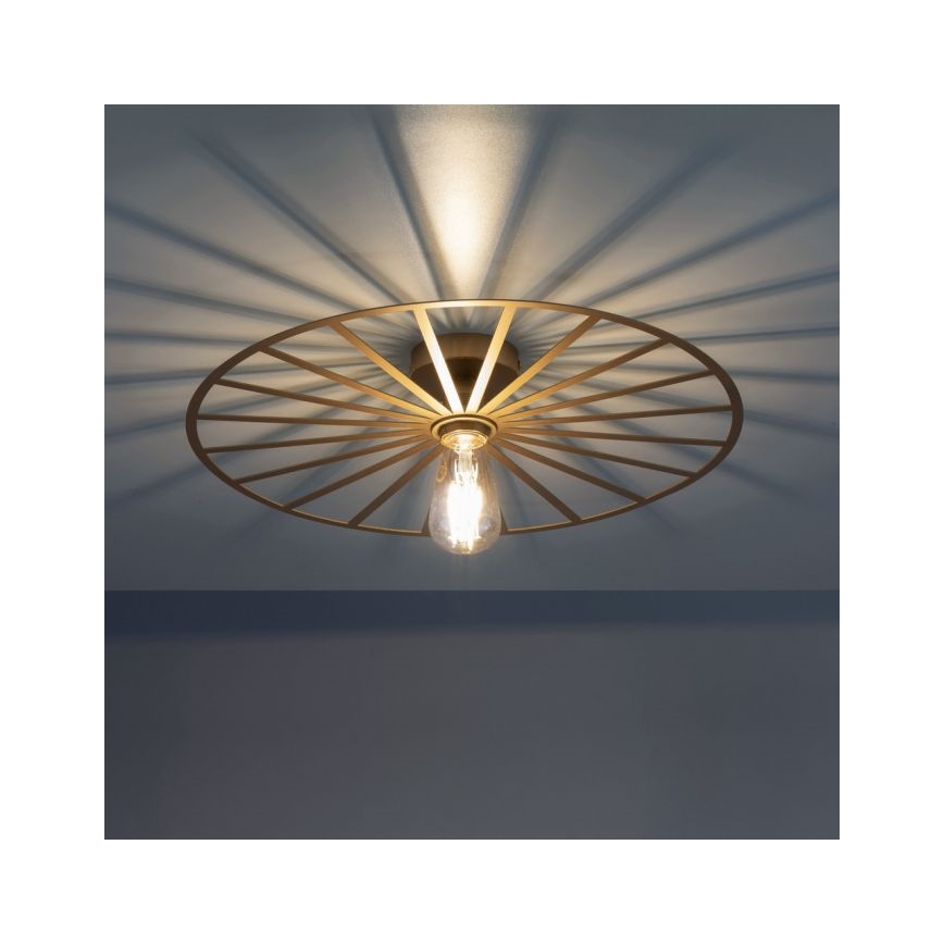 JUST LIGHT. 15636-60 - Plafondlamp SPIKE 1xE27/40W/230V diameter 50 cm messing