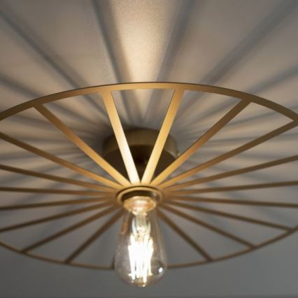 JUST LIGHT. 15636-60 - Plafondlamp SPIKE 1xE27/40W/230V diameter 50 cm messing