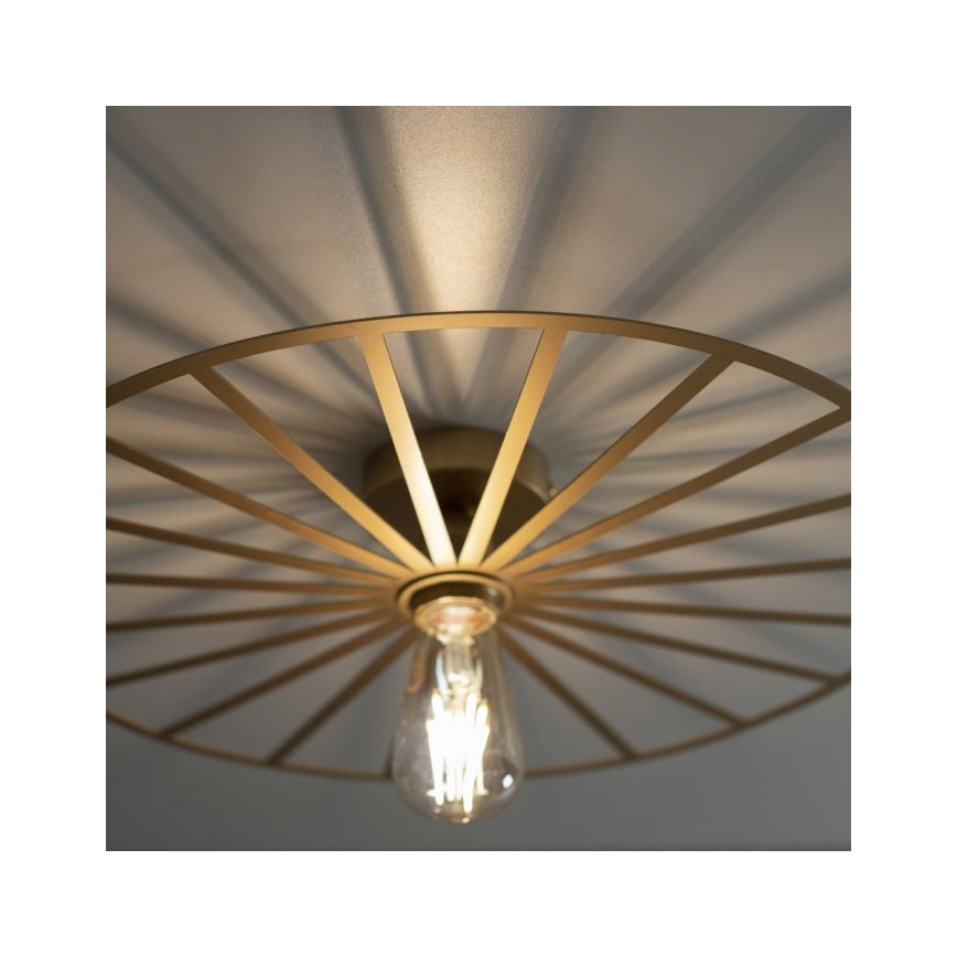 JUST LIGHT. 15636-60 - Plafondlamp SPIKE 1xE27/40W/230V diameter 50 cm messing