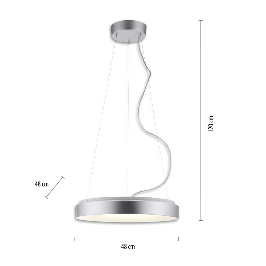 JUST LIGHT. 17075-21 - Dimbare LED hanglamp aan een koord KETO ANIKA LED/26,5W/230V 2700-5000K + afstandsbediening