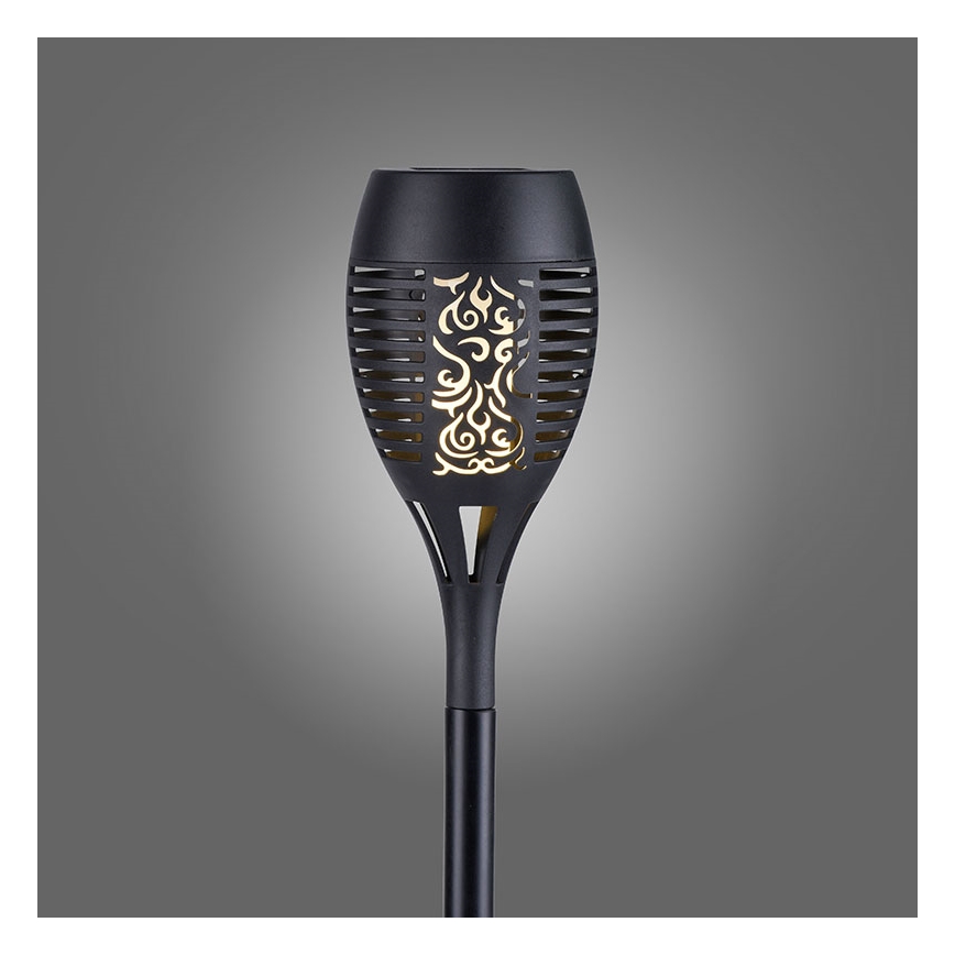 JUST LIGHT. 19106-18-3 - SET 3x LED Solar lamp FACKEL LED/0,24W/1,2V 200 mAh IP44 zwart