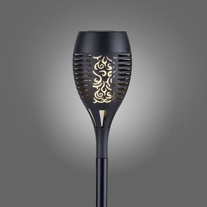 JUST LIGHT. 19106-18-3 - SET 3x LED Solar lamp FACKEL LED/0,24W/3,7V IP44 zwart