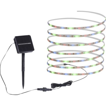 JUST LIGHT. 19971-18 - LED RGB-zonnestrip TEANIA LED/3,7V 5 m 1200 mAh IP44 zwart