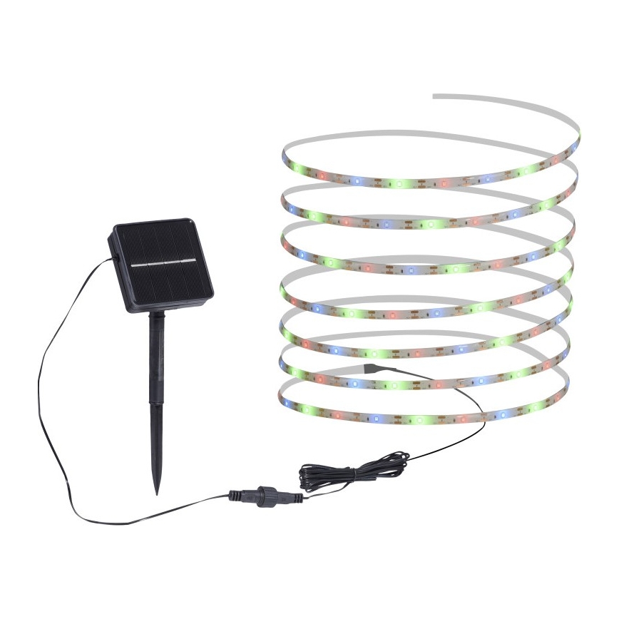 JUST LIGHT. 19971-18 - LED RGB-zonnestrip TEANIA LED/3,7V 5 m 1200 mAh IP44 zwart