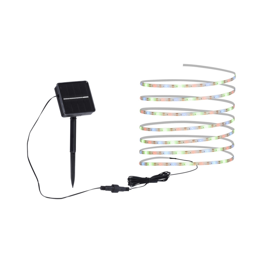 JUST LIGHT. 19971-18 - LED RGB-zonnestrip TEANIA LED/3,7V 5 m 1200 mAh IP44 zwart