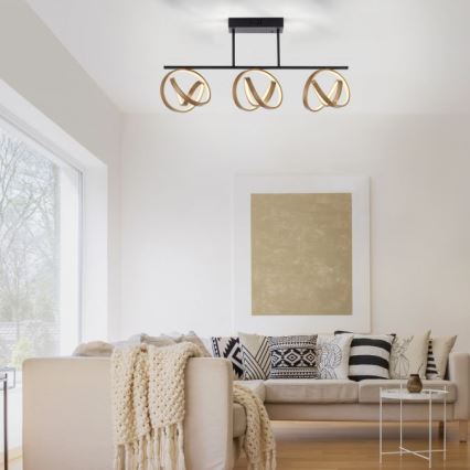 JUST LIGHT. 6245-18 - Dimbare LED bevestigde hanglamp LOOP 3xLED/11W/230V 2700-5000K + afstandsbediening