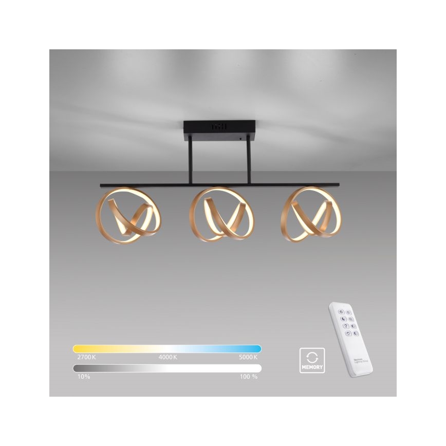 JUST LIGHT. 6245-18 - Dimbare LED bevestigde hanglamp LOOP 3xLED/11W/230V 2700-5000K + afstandsbediening