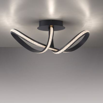 JUST LIGHT. 8475-18 - Dimbare LED bevestigde hanglamp BRILLA LED/29W/230V zwart