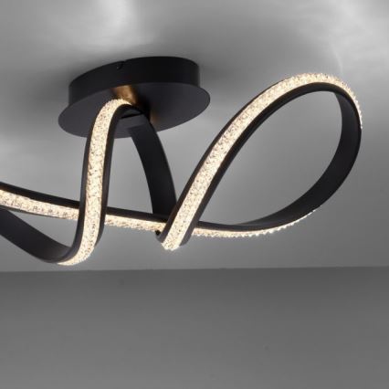 JUST LIGHT. 8475-18 - Dimbare LED bevestigde hanglamp BRILLA LED/29W/230V zwart