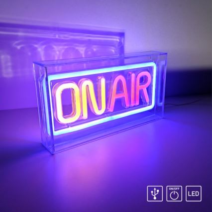 JUST LIGHT. 85013-70 - LED Neon tafel decoratie NEON LED/4W/5V On Air
