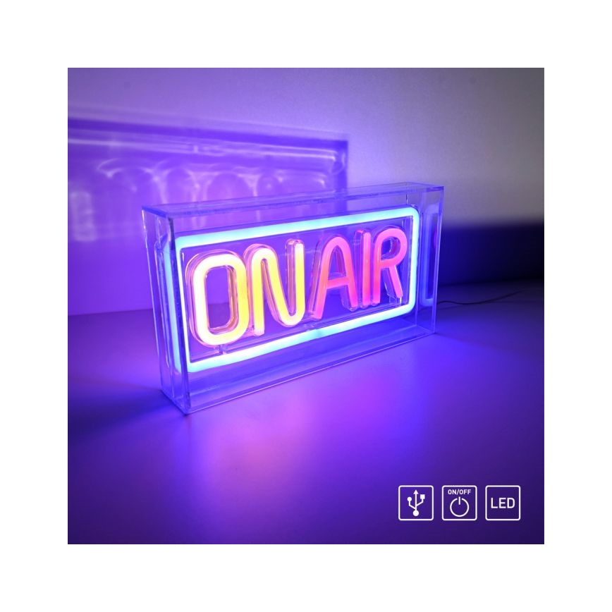 JUST LIGHT. 85013-70 - LED Neon tafel decoratie NEON LED/4W/5V On Air