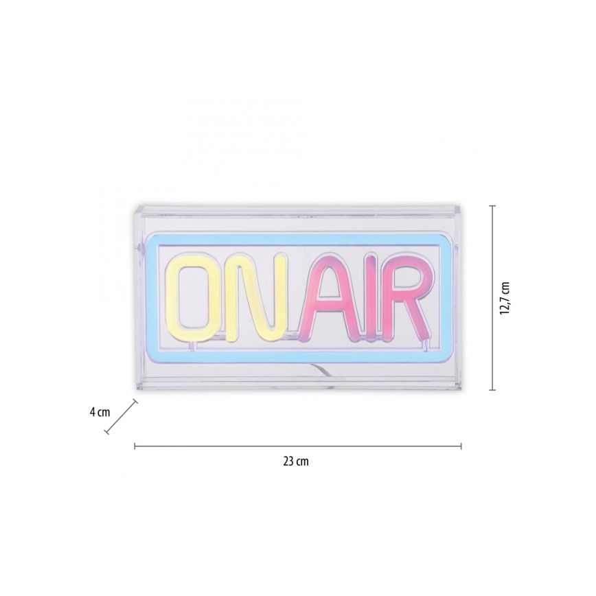 JUST LIGHT. 85013-70 - LED Neon tafel decoratie NEON LED/4W/5V On Air
