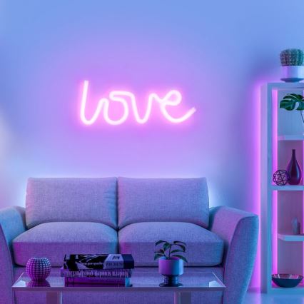 JUST LIGHT. 85021-87 - LED Neon-wanddecoratie NEON LED/6,5W/5V Love