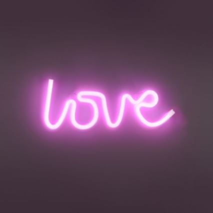 JUST LIGHT. 85021-87 - LED Neon-wanddecoratie NEON LED/6,5W/5V Love